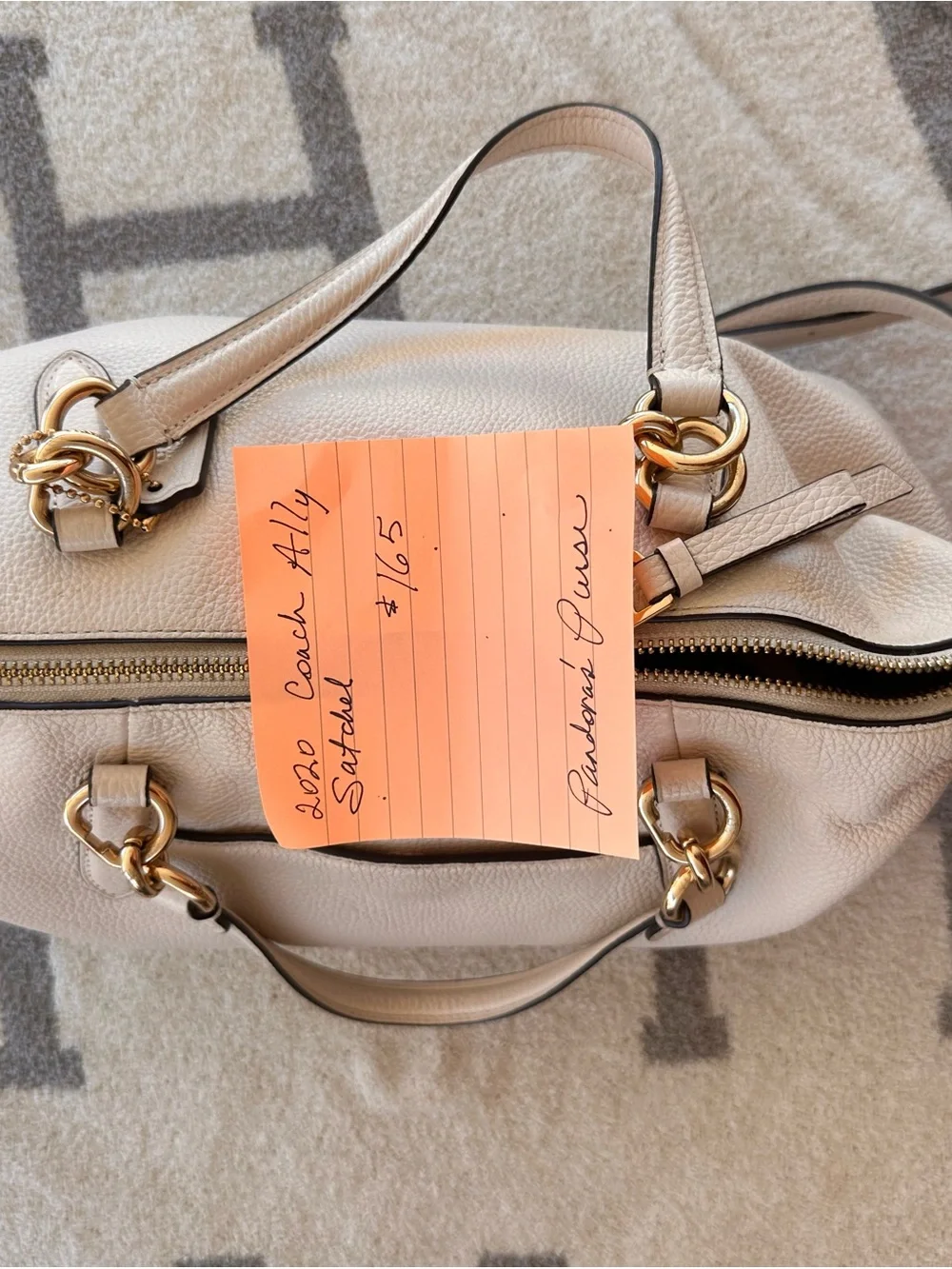 Cream Coach Ally Satchel